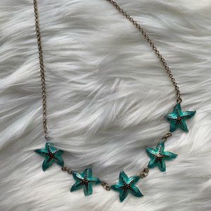 Aqua starfish necklace 🌟